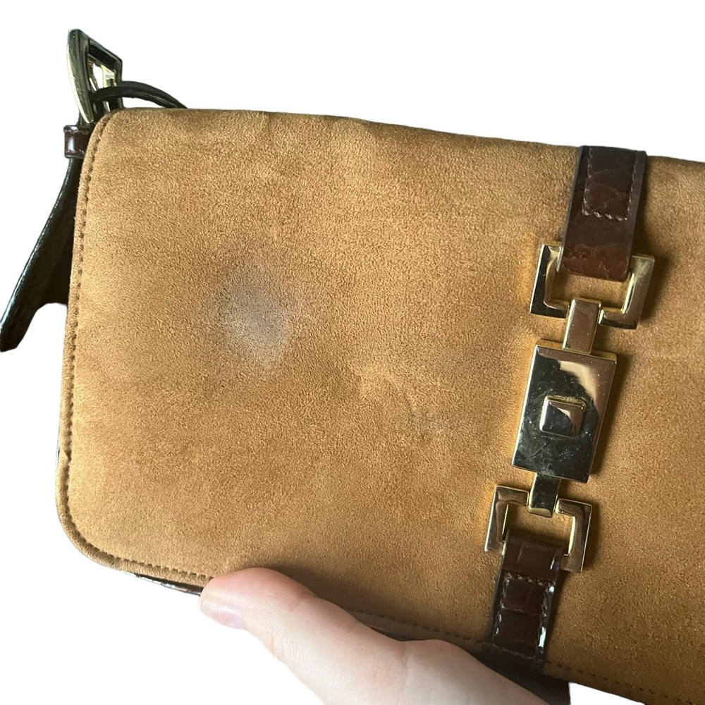 Vintage brown suede Mondani mini purse - Picture 11 of 16